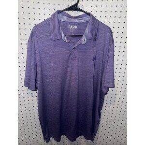 IZOD Advantage Performance Polo Men’s XL Purple Golf Casual Shirt